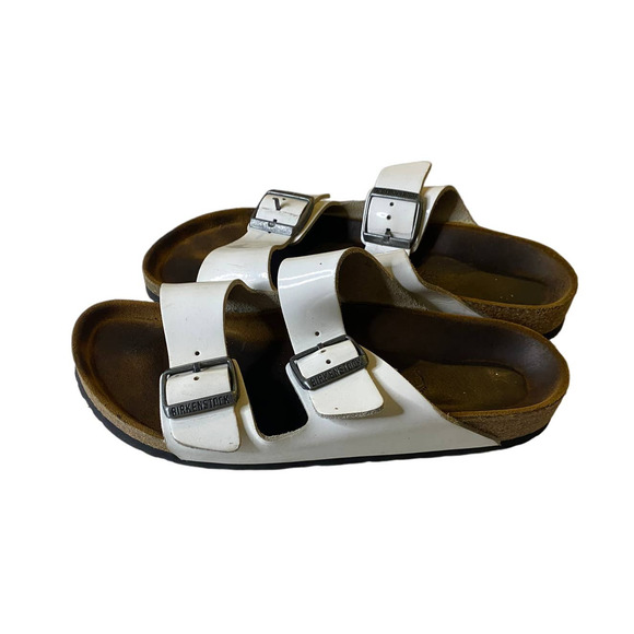 Birkenstock Shoes - Birkenstock Arizona White Sandals Womens Size 39